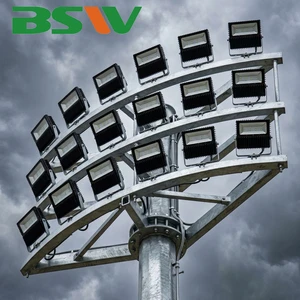 Factory Custom 15m-30m Hot Dip Galvanized High Mast Light Stadium Floodlighting Tower For Sports Fields And Football Pitch