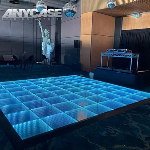 Super Easy Night Bar Wireless Floor Dancing 3d Light Mirror Led Dance Floor Magnetic for Event