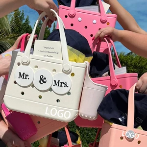 Waterproof Portable EVA Open Beach Tote Bag Custom Large Capacity Washable Durable Women Vacation Pool Outdoor Summer Handbag