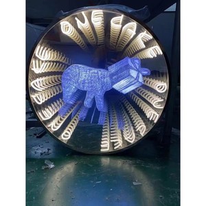 Customized Thousand Layer Mirror Magic LED Neon Lights Box Infinite Mirror Glass Eco-Friendly Water Resistant Illuminated Sign