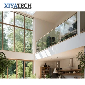 XIYATECH Good Quality Stainless Steel Square Pipe Glass Railing Balcony Grill Design