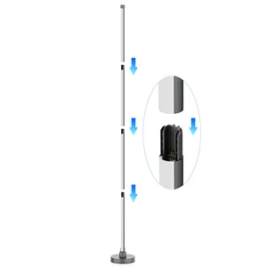 Luxury Modern LED Floor Lamp with Remote Control Aluminum Body Metal Shade Home Decor Light for Living Room Bedroom Game Room