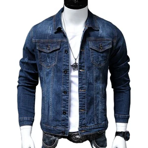 Men's Denim Jackets & Coats Slim Fit Denim Jacket Autumn Winter Casual Fashion Jeans Coat with Buttons, Plus Size Up to 4XL