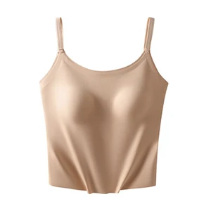 Women's Plus Size Camisole Tops Breathable Built-in Bra Soft Support Sexy Intimates