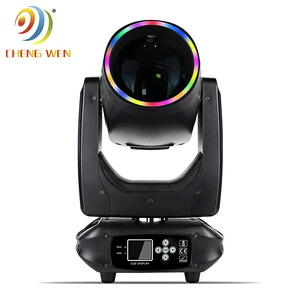 Professional 295W Moving Head Beam Light Sharpy Stage Light with LED Strip and DMX Control for Disco Club DJ Party Events