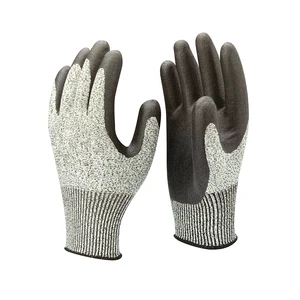 CE EN388 Certified High Quality Nitrile Palm Coating Nylon Liner Anti-Cut Anti-Impact Anti-Slip Safety Protect Gloves