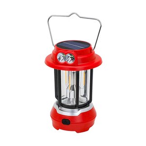 Solar Camping Lantern Portable LED Camping Light With Type-C Fast Charging Hanging Tent Travel Light Outdoor Use Hiking Fishing