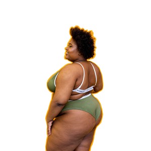 Knitted Organic Cotton Women Plus Size Underwear