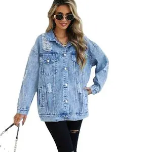 Best Price Women's Motorcycle Denim Jeans Jackets Knitted Button Waterproof Breathable Winter Design Nylon Lining Factory Direct