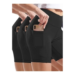 Women's Plus Size Sports Leggings Set Yoga Biker Shorts With Phone Pockets Suitable for Yoga