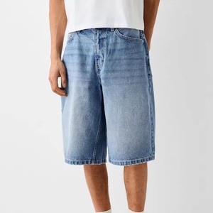 Build Manufacturer Custom Washed Men's Jean Shorts Summer Streetwear Baggy Jorts for Men High Quality Denim Jean Short Men