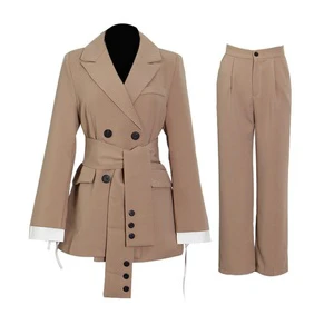 New Women Suits Blazer Pants Suit Special Fashionable Design Office Lady Pant Suits Two Piece Set