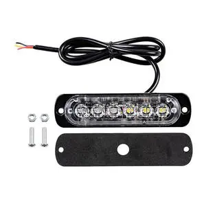 6LED Flash Car Emergency Light Flashing Warning Strobe Light Amber Red White Trailer Beacon Lamp for Car Truck SUV Motorcycle