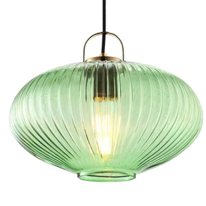 Green Round Glass Lampshade for Pendant Light