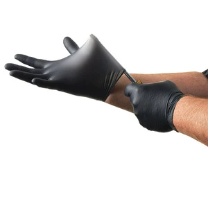 Hot Sell Disposable Nitrile Gloves 6mil for Screen Waterproof Silicone-free Black Powder-free 100pcs Box for Safety