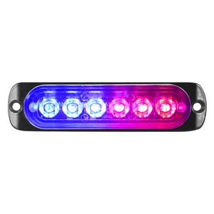 Super Bright 6 LED Emergency Warning Light Red and Blue IP67 Waterproof 10-30V Strobe Flashing Lamp 4inch for Truck Auto