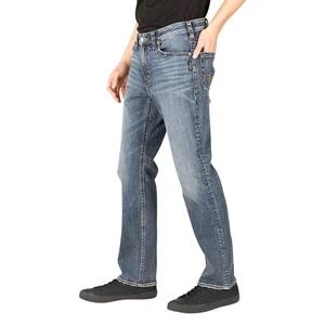 Vintage Wash Straight Cut Plus Size Men's Jeans Stylish Loose Fit Denim Pants Everyday Fashion Big Size Wholesale Bulk Supply