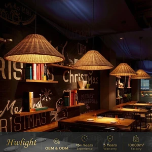 Woven Rattan Japanese Retro Wabi-sabi Style Living Dining Room Tea Room Hanging Lamp Zen-inspired Homestay Lighting Straw Hat