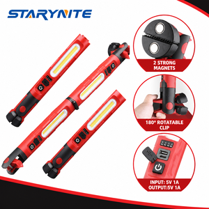 STARYNITE Rechargeable LED Underhood Light Mechanic Work Light For Auto Repair Emergency Lighting With Long Battery Life