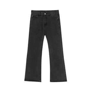 Men's Business Jeans Herren Wholesale Mens Grey Flare Jean Slim Homme High Waist Casual Jeans