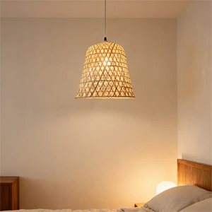 Creative Bamboo Rattan Lamp for Hot Pot Shop Tea Room & Study for Homestay & Restaurant Hot in Southeast Asia