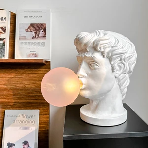 Postmodern David Blowing Bubble Atmosphere Table Lamp Decoration Living Room Bedroom Bedside Touch Control Wireless