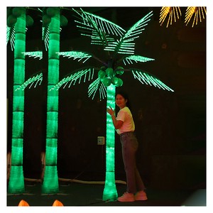 Factory Price IP65 Outdoor Waterproof LED Coconut Tree Light RGB & Warm White Emitting For Garden & Street Decoration