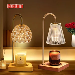 Retro Lantern Wax Candle Melting Warmer Light Glass Aromatherapy Burner Fragrance Electric Candle Warmer Lamp Heater Bedroom