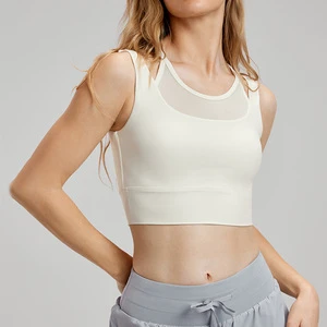 Women's High for Fitness Sports Tank Top Halter Strap Lightweight Shockproof Yoga Vest Plus Size Fashionable Running Top