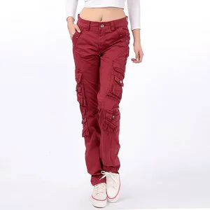 Jeans Trouser Pants Vintage Woven Straight Mid Office 4 Pockets Denim Blue Ladies for Women Cargo Jeans