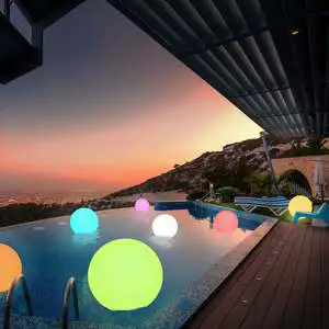 Pearl LED Outdoor Floating Pool Lights for Swimming Pool 16 Color with Remote Control IP68 Waterproof Led Ball Lights for Beach