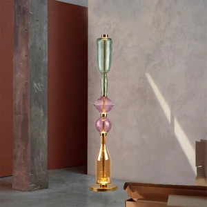 Modern Scandinavian E27 LED Standing Floor Lamp Large Size Glass Pendant Contemporary Luxury Warm White Bedroom Bedside Living