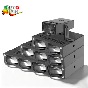 LED Grille Light 1/2/3/4 Len Auxiliary Lamp 12V 24V 6000K Beam Bar Spotlight For Car And Motorcycle Work Light Built-in Fan