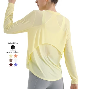 Xsunwing Summer Women Upf 50+ Lightweight Athletic Sunscreen Long Sleeve Shirt Hiking Gym Golf Sun Protective Clothing WLWTX38
