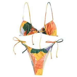 Women Sexy Two Piece Swimming Bathing Suit Swimwear Beachwear Bikini Sets Triangle Swimsuit for Women Beachwear Swimwear