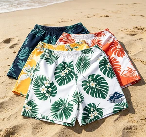 Summer Beach Shorts Quick Dry Lightweight Swimming Trunks Shorts Elastic Waist Custom Sports Mens Shorts