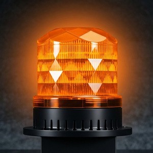 High Visibility IP65 Protection 105dB Sound LED Rotating Strobe Beacon Safety Warning Light ABS Construction Vehicles Forklifts