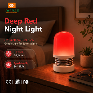 Mini Spring Light Portable 1.5W USB Rechargeable 625~630nm Red 3 Level Brightness Press To Control LED Night Light For Kids