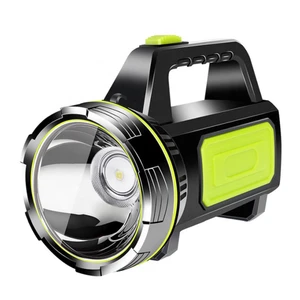 USB Rechargeable LED Camping Lantern Searchlight Portable Handheld Flashlight with COB Side Light for Outdoor Hiking Emergency