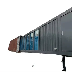 2025 New Design Portable Mobile Outdoor Ground Container Diving Wave Making Pool Garden Swim Pool With Glass Window