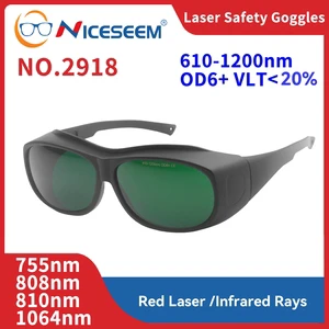 Laser Safey EN207 808nm OD6 Laser Protective Goggles For Hair Tattoo Removal And Other Cosmetic Laser Equipment Eye Protection