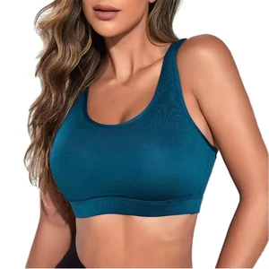 High Quality Women Sport Bra Solid Front Seamless Breathable High Support Gym Bra Fitness Activewear Yoga Running Training