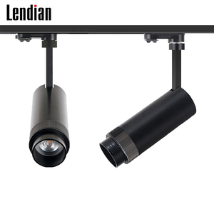 Black White Aluminum Ceiling Thin Adjustable Focus 20w 30w 4 Wires 3 Phrase Dim To Warm Dmx Cob Led Track Light Lamp