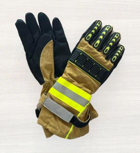 EN CE Aramid 3D Structural Fire Fighting Flame Retardant Waterproof Fireproof Firefighter Gloves
