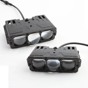 3 Lens 71W LED Grille Light Bi LED Projector 6000K Easy Mount No Modification Needed SUV Truck LED Grille Light