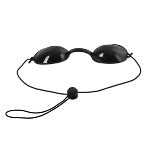 Pulsed Medical Safety Eyewear Portable Silica Material Protective Eye Mask Easy Adjust Beauty Salon Use Black