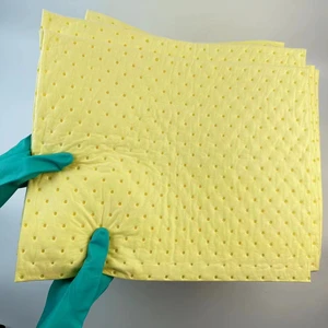 Yellow Safety Product Spill Response Chemical Absorbent Pads Environmentally Friendly Other Items