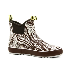 Women Neoprene Ankle Rain Boots Grid Anti Slip Outsole Daily Commute Footwear Accept Bulk Custom Ladies Short Rubber Wellies