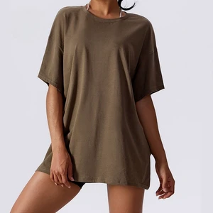 Wholesale 100% Cotton Women Screen Printing Logo T Shirts Wholesale High Quality Customized Plus Size Women's Blank T-shirts