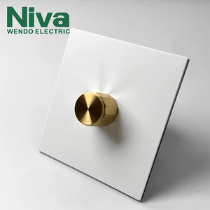 Niva New Design Brass Light Dimmer Switch Wall Dimmers Custom Metal Stainless Steel Panel